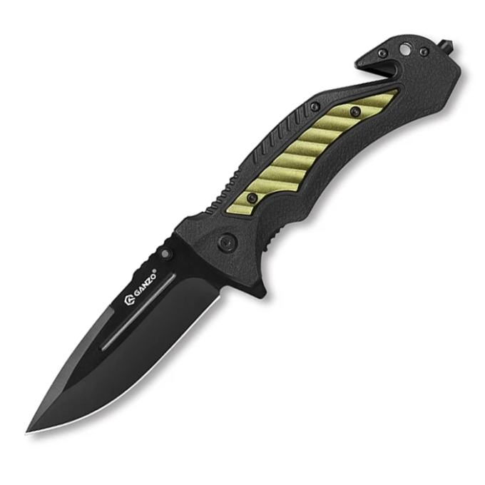 Нож GANZO G628-GR черно-фисташковый